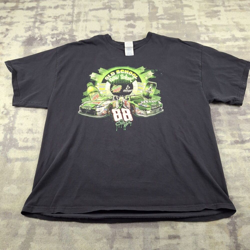 Vintage Dale Earnhardt Jr 88 Shirt 2XL Delta Pro Weight NASCAR Mountain Dew Tee